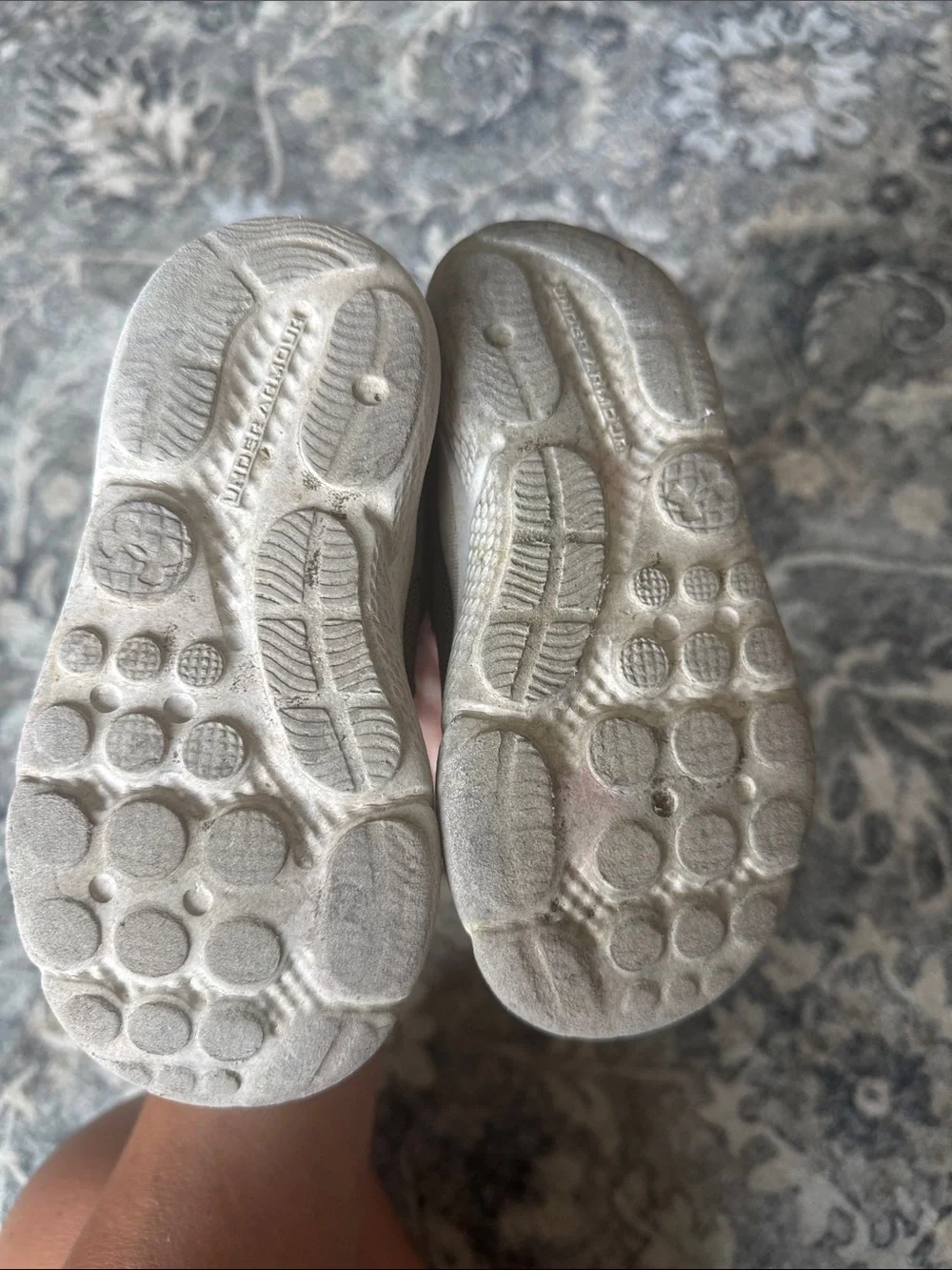 Under Armour Kids Gray Velcro Athletic Sneakers